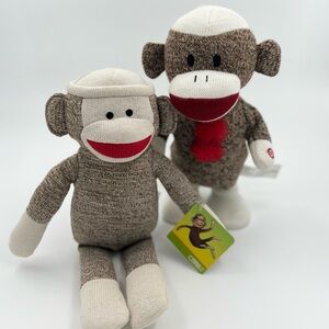 Kohl’s cares; brown sock monkeys, short and tall
